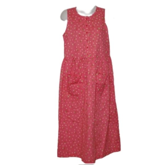 LANDS' END Pink Floral Cottagecore Dress - Picture 2 of 8
